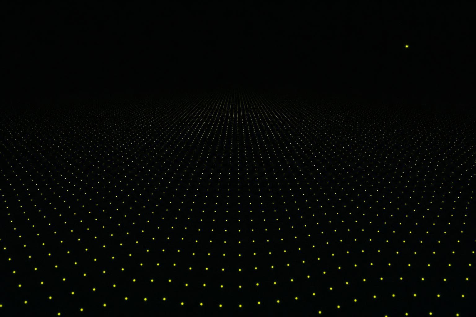 A receding field of points used as a scale diagram.